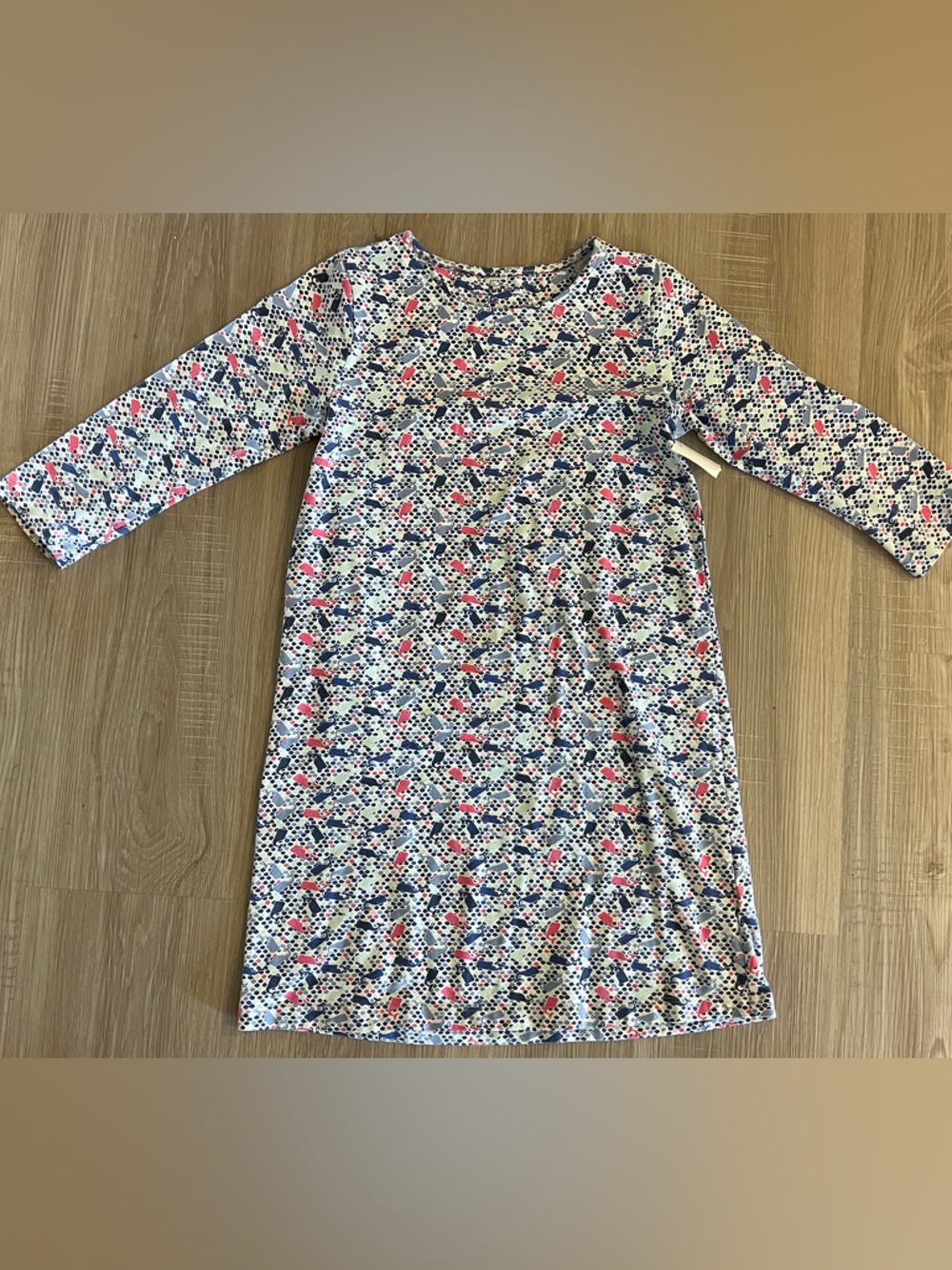 Vineyard Vines Monogram Long Sleeve Dress Girls M 8-10